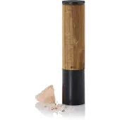 AdHoc Elektrische Pfeffer- / Salzmühle eMill.5, CeraCut Ceramic Mahlwerk, inkl. Batterien, Akazienholz / Edelstahl schwarz