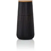 AdHoc Pfeffer- / Salzmühle Scape, black, CeraCut Ceramic Mahlwerk, Kunststoff/Eichenholz, D: 5,8 cm, H: 12,3 cm