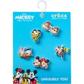 Crocs Schuhanstecker "Jibbitz Mickey and Friends" Set, Kein Spielzeug. Nicht für Kinder unter 3 Jahren geeignet, 5 Mickey Mouse Motive zum Anstecken, Charm, Anstecker für Schuhe