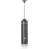 AdHoc Elektrischer Milch- / Saucenschäumer Moro, dark grey, inkl. Lithium Akku, Kunststoff/Edelstahl, D 3,2 cm, H 20,8 cm