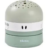 Beaba BÉABA, Baby-Nachtlicht mit 3-Farben-Sternenhimmel, 9 entspannende Klänge, Farbsensor, 100 Stunden Leuchtdauer, USB-Aufladung, transportabel, Pixie Projector, Salbeigrün