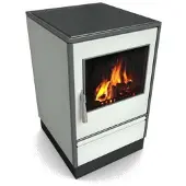 Glutos Küchenofen | HHS 03 G | 6,5 kW | mit Scheibe | Glaskeramikkochfeld