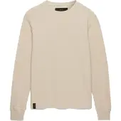 Superdry für Herren. M6010973A Beige langärmliges Slub-Waffel-Shirt (XL), Lässig, Grau, Baumwolle, Langarm