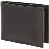 OXMOX Leder Geldbörse Leather RFID Protect Pocketbörse Freedom Lion Embossed Brown dunkelbraun