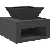 vidaXL Feuerstelle Schwarz 50 x 50 x 40 cm Stahl