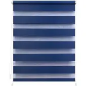 Lichtblick Doppelrollo blickdicht ohne Bohren Klemmbar, Anschraubbar Blau 80 cm x 200 cm (B x L)