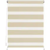 Lichtblick Doppelrollo blickdicht ohne Bohren Klemmbar, Anschraubbar Creme 70 cm x 150 cm (B x L)