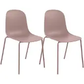 CLP 2er Set Stapelstuhl Hardin ergonomisch geformt pink