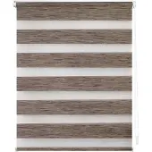 Lichtblick Doppelrollo blickdicht ohne Bohren Klemmbar, Anschraubbar Hellbraun 120 cm x 150 cm (B x L)