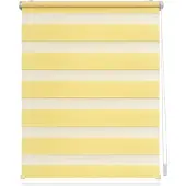 Lichtblick Doppelrollo blickdicht ohne Bohren Klemmbar, Anschraubbar Gelb 70 cm x 220 cm (B X L)