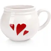 Orion Keramiktasse mit Dekor, angenehmer Henkel, spülmaschinenfest