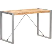 vidaXL Esstisch 120x60x75 cm Raues Mango-Massivholz