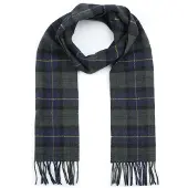 Barbour Schal Tartan Lammwolle Klassisch Dunkelgrün
