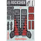 RockShox Gabel Kit Autocollant Kit Troy Lee Designs 35mm Argt/Orange