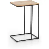 Ebuy24 Karin Couchtisch Servierwagen schwarz, Eiche Nachbildung.