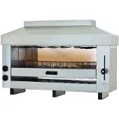 CombiSteel Profi Salamander Gas Tischgerät mit 2 Heizzonen, Grillfläche 280x350 mm