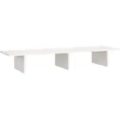 vidaXL Monitorständer Weiß 100x27x15 cm Massivholz Kiefer