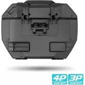Shad 3P/4P Seitenkofferpaar SH38X Expandable schwarz/alu Unisexneutral000 - Motorradzubehör - Motorradgepäck
