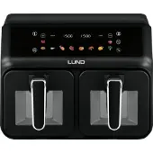 LUND Fritteuse ohne Öl, 2200W, 4 Liter + 4 Liter, schwarz