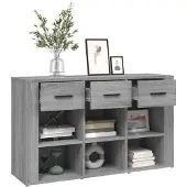 vidaXL Sideboard Grau Sonoma 100x30x59,5 cm Holzwerkstoff