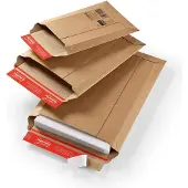 Colompac Versandtaschen , Wellpappe, haftklebend, recyclebar, 20 Stück, B 215 x H 300 mm, braun