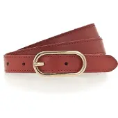 Tamaris Ledergürtel "Claudia Gold" mit schmaler Schließe, 2 cm breit, aus Rindsleder, unifarben