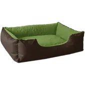 BedDog Hundebett LUPI Hundesofa Hundekissen waschbar,MYSTIC (braun/grün),(S) ca. 55x40x17cm