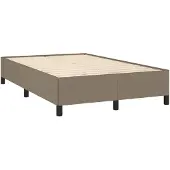 vidaXL Bettgestell ohne Matratze Taupe 120x190 cm Stoff
