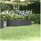 vidaXL Hochbeet Verzinkter Stahl 152x80x36 cm Anthrazit