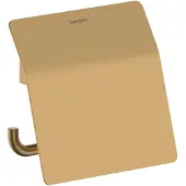 Hansgrohe AddStoris S Papierrollenhalter mit Deckel, 41783140, Farbe: Brushed Bronze