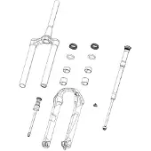 RockShox Lyrik Ultimate 27/29 Fork For Gloss Green 2023+ Aufkleberset