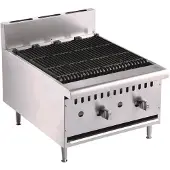 CombiSteel Gasgrill 18 kW als Tischgerät, 615 mm breit, 800 mm tief, 590 mm hoch