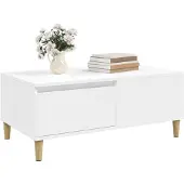 vidaXL Couchtisch Weiß 90x50x36,5 cm Holzwerkstoff