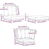 vidaXL Outdoor-Sofagarnitur 8 stk. Natur und Beige