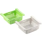 InnovaGoods Packung mit 2 verstellbaren Organizern für den Kühlschrank