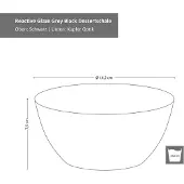 MamboCat 6er Set Schale Reactive Glaze Grey Black Zakynthos 13,7cm - 24321860
