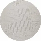 vidaXL Bereichsteppiche Rund PALMERAS Creme Ø 200 CM Polyester