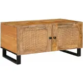 vidaXL Couchtisch Natur 80 x 50 x 40 cm Massivholz Mango