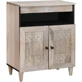vidaXL Sideboard Bleached White 60 x 33 x 75 cm Massivholz Mango