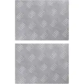 vidaXL Treppe Tritt Rechtwinklig 2 pcs Silber 40 x 30 cm Aluminium