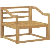 vidaXL Outdoor Mittelsofa Massivholz Akazie Weiß