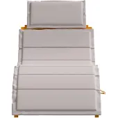 vidaXL Sonnenliege 2 stk. Massivholz Akazie Taupe