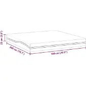 vidaXL Matratze Weiß und Grau 180 x 200 cm Jacquard-Stoff