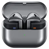 Samsung Galaxy Buds3 Kabellose Bluetooth-Kopfhörer, Active Noise Cancelling (ANC), Adaptive Geräuschunterdrückung, In-Ear-Kopfhörer mit 360 Audio, Silver, Inkl. Anymode Clear Case