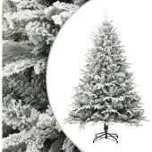 The Living Store Künstlicher Weihnachtsbaum Beschneit Grün 240 cm PVC PE