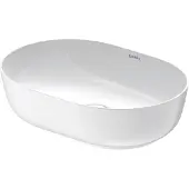 Duravit Luv Aufsatzbecken 50x35cm, ohne Überlauf, ohne Hahnlochbank, ohne Hahnloch, geschliffen, 0379502600, Farbe: Innenfarbe Weiß Hochglanz / Aussenfarbe Weiß Seidenmatt
