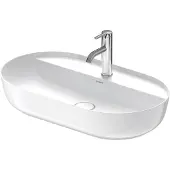 Duravit Luv Aufsatzbecken 70x40cm, ohne Überlauf, mit Hahnlochbank, 1 Hahnloch, geschliffen, 0380700000, Farbe: Weiß Hochglanz
