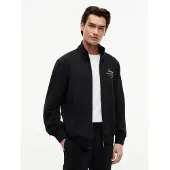 Tommy Hilfiger Sweatjacke "SCRIPT STACK FZ STAND COLLAR"