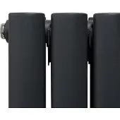 Monster Oval Röhrenheizkörper mit Spiegel - 1800mm x 380mm - Anthrazitgrau