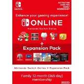 Switch Online 12 Month Family Membership + Expansion Pack